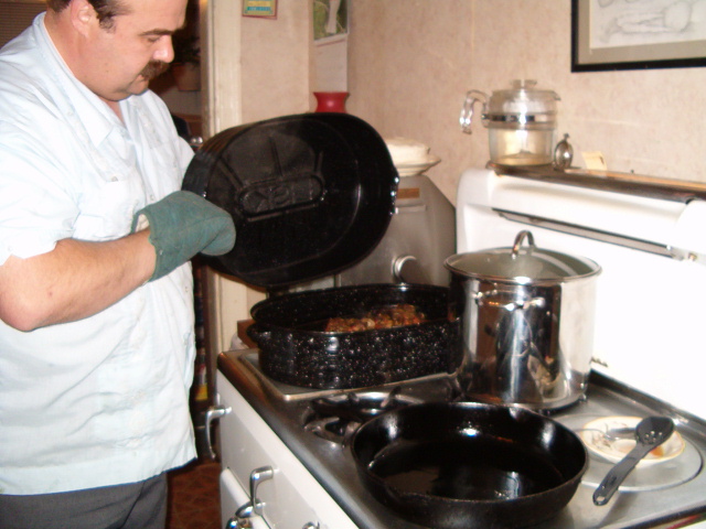 Todd cooking Christmas
                                        dinner